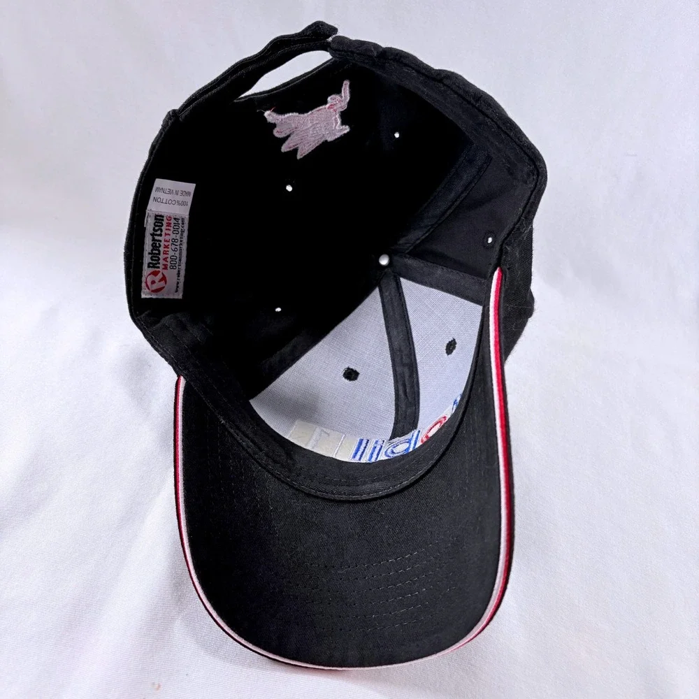 NASCAR Racing Mobil 1 Hat Signed (Unknown) Pegasus Black Baseball Cap